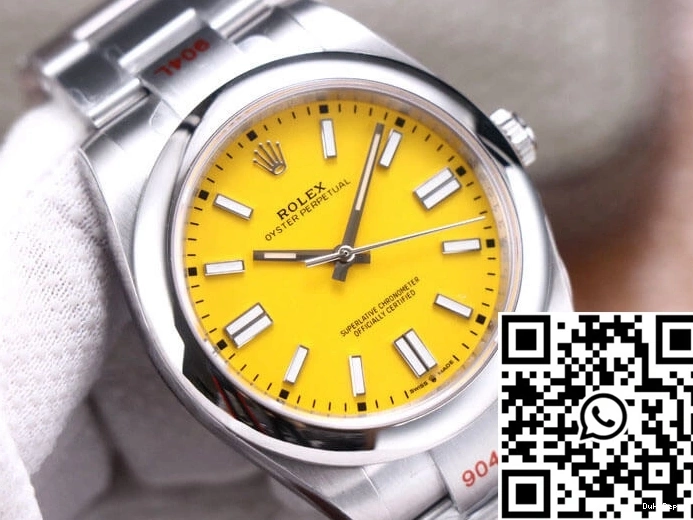 Yellow M124300-0004 Rolex Factory Dial EW Perpetual 41MM Oyster 1213